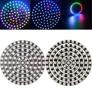 LUSTREON WS2812B 5050 SMD RGB RGBW RGBWW 93LEDs Ring Light Chip Board DC5V (COLOR.: RGB)