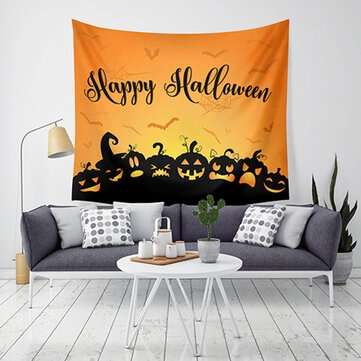 LWG6 Halloween Tapestry Pumpkin Print Hanging Tapestry Wall Art Home Decor Halloween... (SIZE 3: 1#)