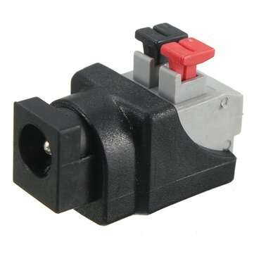 LUSTREON DC Power Male Female 5.5*2.1mm Connector Adapter Plug Cable... (CONNECTOR: FEMALECONNECTOR)