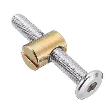 M6/M8 Stainless Steel Crib Screws Hardware Replacement Kit Hexagon Sock... (SIZE: M6X40MMZINCPLATED)