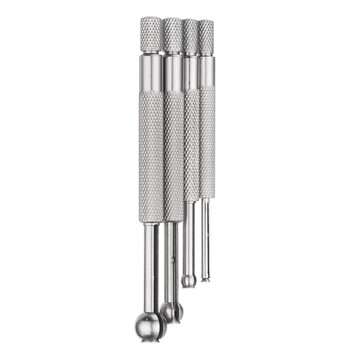 Machifit 4pcs 3-13mm Hole Precision Gauge Full Ball Type Small Telescoping Gauge Tool Set Hole Bore