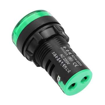 Machifit AC220V 22mm Indicator Lamp Signal Light Lamp LED Power Indicator Green