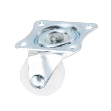 Machifit CC-2004 4pcs 1 Inch White PP Plastic Furniture Foot Wheel Flat Moving Universal Wheels