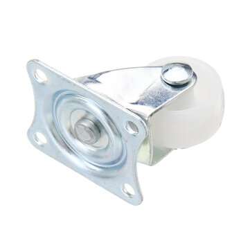 Machifit CC-2004 4pcs 1 Inch White PP Plastic Furniture Foot Wheel Flat Moving Universal Wheels