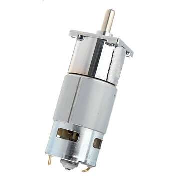 Machifit DC 24V 10/30/50/100RPM Geared Motor with bracket 775 Reversible Ge... (ROTATE SPEED: 50RPM)