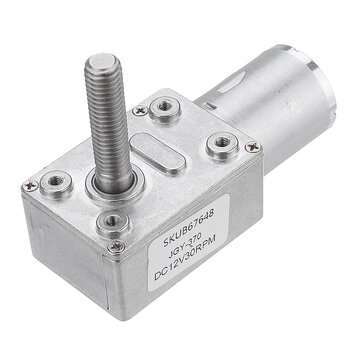 Machifit JGY370 DC 12V Worm Gear Motor 10/30/90/150RPM Turbine Self-locking... (ROTATE SPEED: 30RPM)