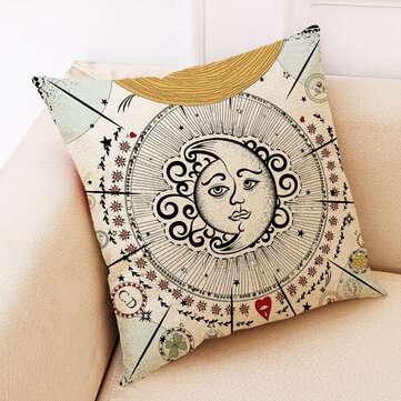 Mandala Tarot Creative Style Linen Throw Pillow Cover Home Office Back Cushion Cover ... (STYLE: #5)