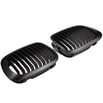 Matte Black Front Kidney Sport Grilles Grill For BMW E46 2D 2 Door 1998-2002