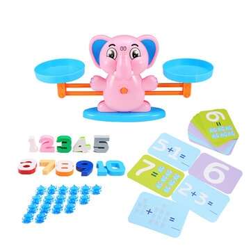Math Maths Balance Kid Children Toys Educational Counting Learning Game Gift (COLOR2: PINK)