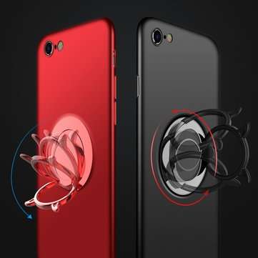 Matte Silicone Magnet Bracket Car Ring Buckle Mobile Phone Shell Soft Shell Shatter... (COLOR1: RED)