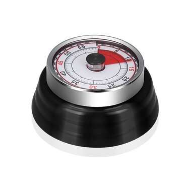 Mechanical Kitchen Timer Magnetic Adsorbable Countdown Timer Cooking Timer Analog... (COLOR.: BLACK)