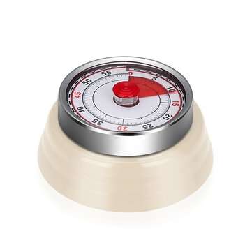 Mechanical Kitchen Timer Magnetic Adsorbable Countdown Timer Cooking Timer Analog... (COLOR.: BEIGE)