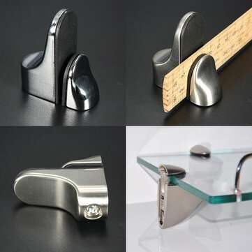 Metal Adjustable Shelf Holder Bracket For Glass or Wood Shelves (PROCESSING: GLOSSY)