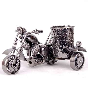 Mettle M46/M46-1 1 Piece Creative Motorcycle Model Pen Holder Metal Iron Crafts O... (COLOR: SILVER)