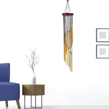Metal Tube Wind Chime Indoor And Outdoor Decorations (COLOR.: GOLDEN)
