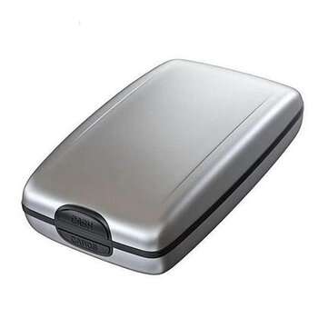 Metal RFID Card Holder Anti-Theft Hanging Credit Card Bag Metal Business Credit ... (COLOR.: SILVER)