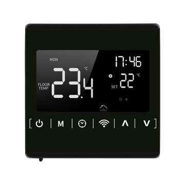 MH-1823L 110V 220V Touch Screen Temperature Controller WiFi Thermostat for Gas Boi... (COLOR: BLACK)