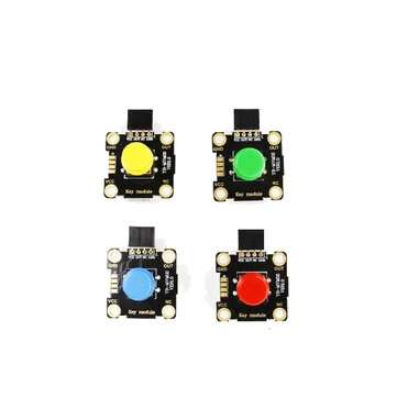 Micro:bit Independent Button Module Touch Switch Button Support 3 Connection Methods (COLOR: RED)