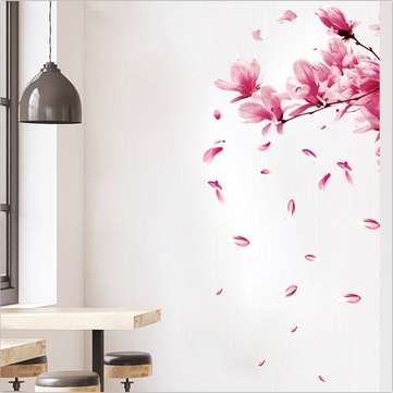 Miico FX64039 Peach Flower Home Decorative Sticker Wall Sticker DIY Sticker