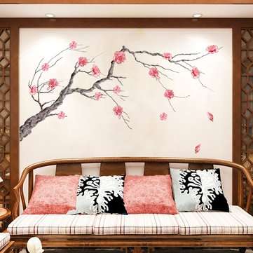 Miico FX64045 Plum Flower Wall Sticker Home Decorative Sticker DIY Sticker Living Room And Bedroom D