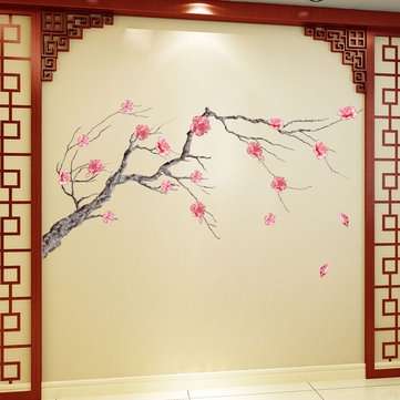 Miico FX64045 Plum Flower Wall Sticker Home Decorative Sticker DIY Sticker Living Room And Bedroom D