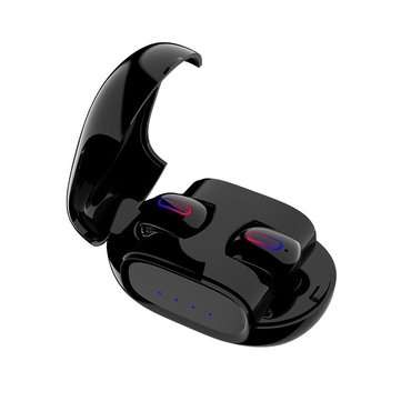 Mini Dual bluetooth 5.0 Headset Smart Touch Binaural Call IPX5 Waterproof TWS Ste... (COLOR.: BLACK)