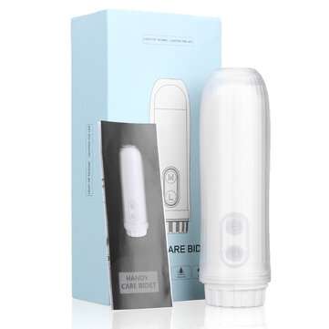 Mini Electric Portable Handheld Bidet Cleaning Device Sprayer Toilet Travel for B... (COLOR.: WHITE)