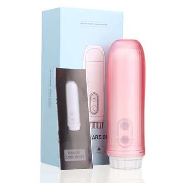 Mini Electric Portable Handheld Bidet Cleaning Device Sprayer Toilet Travel for Ba... (COLOR.: PINK)