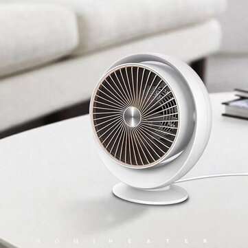 Mini Household Heater Warm Air Blower Table Top Heater for Office and Home (COLOR1: WHITE)