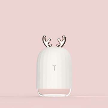 Mini Rabbit Elk Air Humidifier Purifier Aroma Diffuser USB Charging Mist Maker Ai... (COLOR.: WHITE)