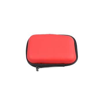Mini Portable Zipper Hard Earphone Storage Case EVA USB Audio Data Line Headset Ear... (COLOR.: RED)