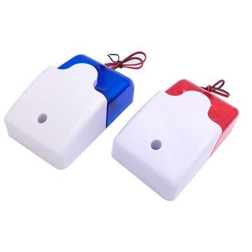 Mini Strobe Siren Sound Alarm Lamp Flashing Red Blue Indicator Lig... (COLOR.: BLUE | VOLTAGE: 220V)