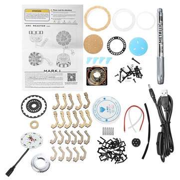 MK1 Acrylic Remote Ver. Tony DIY Arc Reactor Lamp Kit Remote Control Illuminant LED Flash Light Hear
