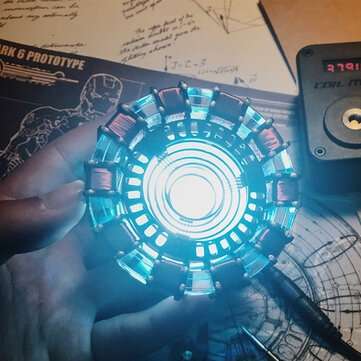 MK1 Acrylic Remote Ver. Tony DIY Arc Reactor Lamp Kit Remote Control Illuminant LED Flash Light Hear