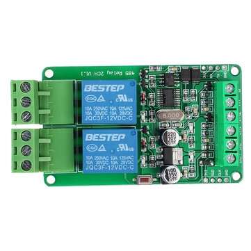 Modbus-Rtu485 Relay Module 1/2/8 Channel DC 12V Switch Input and Output RS485 TTL (CHANNEL: 2CH)