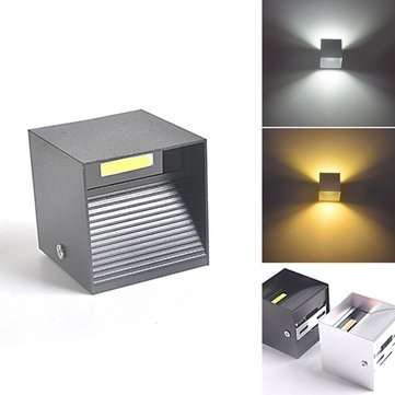 Modern 9W COB LED Up Down Wall Lamp Non-waterproof for Indoor... (COLOR.: SILVER | LIGHT: WARMLIGHT)