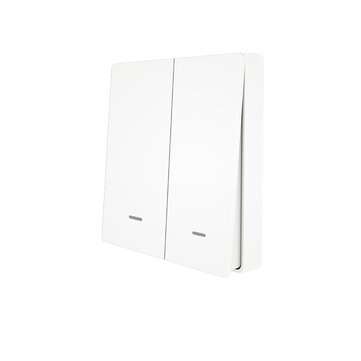 MoesHouse 2 Gang WiFi Smart Push Button Switch + 2 Gang RF433 Wall Panel Transmitter Smart Life Tuya