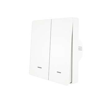 MoesHouse 2 Gang WiFi Smart Push Button Switch + 2 Gang RF433 Wall Panel Transmitter Smart Life Tuya