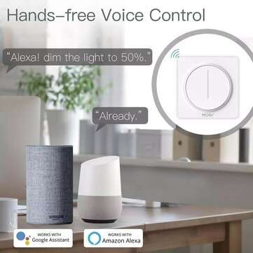 MoesHouse WiFi Smart Touch Light Dimmer Switch Touch Timer Brightness Memory Smart Life/Tuya APP Rem