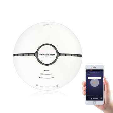 MoesHouse WiFi Smart Smoke Fire Alarm Sensor Detector Home Security System Battery-powered Alarm Wir