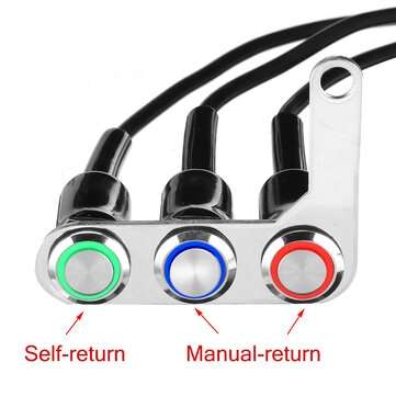 Motorcycle Switch Handlebar ON-OFF Push 3 Buttons Waterproof For Headlight Horn Horn Tu... (TYPE: 8)