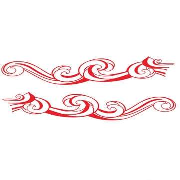 Motorhome Graphics Stickers For Car Camper Van Motorhome Caravan (COLOR.: RED)