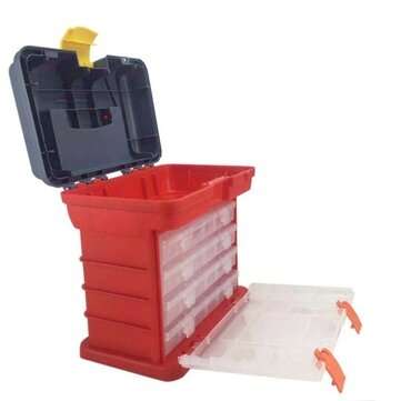 Multifunction 4 Layers Plastic Box Large Fishing Box Screw Parts Storage Box Storage Fishing Lures B