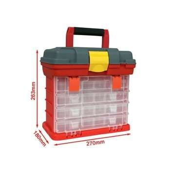 Multifunction 4 Layers Plastic Box Large Fishing Box Screw Parts Storage Box Storage Fishing Lures B
