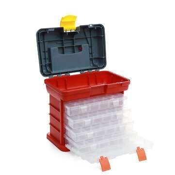 Multifunction 4 Layers Plastic Box Large Fishing Box Screw Parts Storage Box Storage Fishing Lures B
