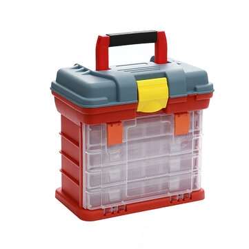 Multifunction 4 Layers Plastic Box Large Fishing Box Screw Parts Storage Box Storage Fishing Lures B
