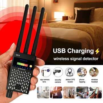 Multi-function GPS Signal Detector GSM Audio Bug Finder RF Tracker Anti-eavesdropping