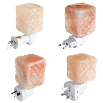 Natural Crystal Himalayan Glow Hand Carved Crystal Salt Night Lamp Wall Light AC11... (PLUG: UKPLUG)
