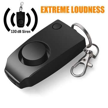 New Anti-rape Device Alarm System Extreme Loud Alert Keychain Safety Personal Sec... (COLOR.: BLACK)