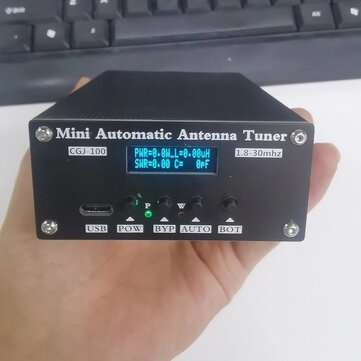 New ATU100 Automatic Antenna Tuner 100W 1.8-30MHz With Battery Inside Assembled For 5-100W Shortwave